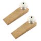 2 Pieces Solid White Square Ceramic Door Stopper